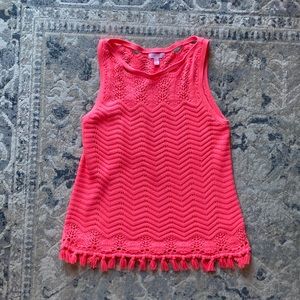 Lilly Pulitzer hot pink sweater tank